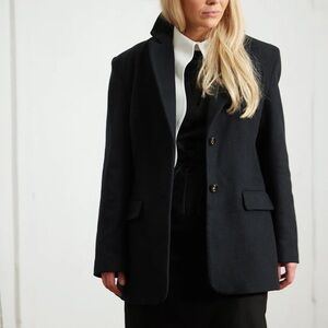 Julia Allert Black Women's Pea Coat Blazer